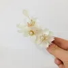 Hair Clips Women Girl Classical Red Peony White Clip Hairpin Headdress