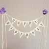 Festive Supplies Other & Party Birthday Cake Flag Topper Baking Decoration Tools Wood Gadgets Decor Paper Happy Banner W9R8