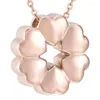 Colliers pendants IJD9723 Fleurs avec coeur Femmes Charme en acier inoxydable Savouan Mémorial Urn Collier Crémation bijoux
