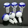 Hookahs Double Color Ball Glass Bulbo Cabeça por atacado Bongos de vidro Bongas de óleo Bolsas de óleo de água de vidro Fumando grátis