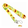 Handy-Riemen Charms Sunflower Lanyard für Schlüssel Mobile Strap Id Abzeichen Halter Seil Schlüsselbund DIY Zubehör Drop Lieferung Telefone Dhxhd