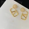 2023 Ohrringe Designer für Frauen Ohrstecker Luxus Gold Herzform Perle Kristall Gold Doppel V Buchstabe 925er Silber Schmuck Klassiker 87