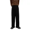 Costume d'hiver en laine épaisse pour homme, chaud, en coton, noir/marron, pantalon droit ample, décontracté, S-2XL, AA230322