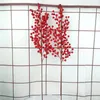 Decoratieve bloemen 5 -stks kunstmatige plant rode bessen huis kerstdecoratie accessoires nepplanten buiten decor ambachtelijke benodigdheden simulatie