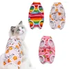 Costumes pour chats, combinaison de stérilisation, vêtements élastiques après récupération, vêtements de soins, série de fruits imprimés, gilet Anti-léchage pour animaux de compagnie