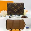 Brown flower rosalie victorine wallet luxury Women coin purse M41938 card holder keychain Man Designer purses Key pouch CardHolder small wallets travel Clutch Bags