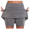 Skirts Womens Sexy Sports Shorts Tennis Skirt Girls Gym Short Dance 2023 Solid Color Pantskirt Anti-emptied Pants