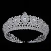 Bruiloft haar sieraden Hadiyana bling bruiloft kroon diadeem tiara met zirconia kristal elegante vrouw tiaras en kronen voor optocht feest bc3232 230323