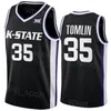 Kansas State Wildcats 13 Desi Sills Jerseys College Basketball 3 David Nguessan 5 Cam Carter 11 Keyontae Johnson 1 Markquis Nowell 35 Naeqwan Tomlin Embrodery NCAA