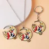 Pendant Necklaces Princess Serenity Enamel Necklace Cute Anime Sweet Girl Figure Charm Keychain Gift For Cartoon Fans Friends