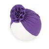 Accessoires de cheveux mignonnes fleur bebes chapeau né pour tout-petit turban turban bébé capot kids tête enveloppe bébé avec grand bandeau élastique