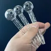 manufacture Super thick Pyrex glass oil burner pipe smoking accessories 13cm clear color transparent big tube nail tips bong