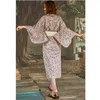 Abbigliamento etnico Donna Stile giapponese Tradizionale Anime Kimono Robes Abito Stampa scozzese Pigiama allentato Accappatoio Yukata Homewear Costume cosplay