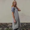 Casual Dresses Cotton Linen Aprons Dress For Women Japan Style Solid Bandage Homewear Workwear Pinafore Women's