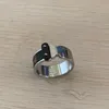 Anello da donna di design in acciaio al titanio Anelli per coppie di marca di lusso in vera pelle