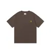 22SS Yaz Avrupa ABD Vintage Erkekler Tepersed Up Logo Kaykay Tişört Kısa Kollu Sokak Giyim Pamuk Tshirt