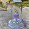 7.5" Pipe à eau en verre violet Bong Bubbler Hookah W / Percolator Tobacco Bowl