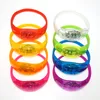 Silicone Sound Controlled LED Light Bracelet Festive Party Supplies Activated Glow Flash Bangle Wristband Gift Wedding Party Favors Carnival Festival