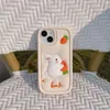 Silicone Phone case Cute cartoon buck Tooth Rabbit Suitable for iPhone 14 13 12 Pro max 11 14plus plus Anti-fall Cases