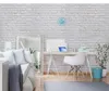 Wallpapers Aangepaste 3D witte bakstenen behang muurschilderingen voor woonkamer stenen bakstenen muurpapier muurschildering muurschildering decorstickers