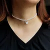 Hangende kettingen Handgemaakte parelchoker -kettingen voor vrouwen Boheemse verstelbare vlinder hanger ketting meisjes zomer strand feest sieraden z0321