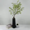 Decoratieve bloemen Kunstmatige plantbladeren Bunches nantiaanse bamboe domestica groen voor vazen ​​bloemen arrangement