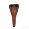 Pipa da fumo Pipa in legno classica Mini strumento portatile per tabacco in legno a doppio foro