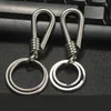 Chaveiros 1pcs criativo trabalho manual Aço inoxidável Chaves penduradas em pequeno gancho de carro Chain de chaves unissex Cosplay Prop Men Men Men Gift