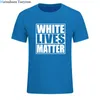 Мужские футболки White Lives Matter Black Lives Matter Matter Fult Fuse футболки Cool Designs Графическая футболка 100% хлопковые камисы летние мужские футболки Tops W0322