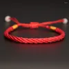 Charm Bracelets Lucky Red Thread Bracelet For Women Men Handmade Adjustable Braided Braslet The Birth Year Brazalete 3 Styles Armband Gift