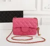 Designer Bags Handbag Totes Shoulder Cross Body Women High Quality Classic Caviar Square Sheepskin Chains bag 6 color 12