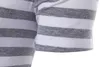 Camisetas masculinas listradas camiseta longline masculina 2018 verão nova manga curta de manga curta
