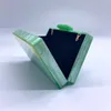 Torby wieczorowe luksusowe designerskie torebki torba akrylowa dla kobiet VIP sprzedaż panny młodej Crossbody Green Clutch Party Tourse ramię BA 230323