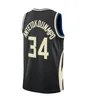 남자 농구 34 Antetokounmpo Buck Jerseys Kids Youth 23 시즌 시티 저지 에디션 통기성 메쉬