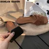 Slippers DONLEE QUEEN Vrouwen Merk Slippers Zomer Slides Open Teen Platte Casual Schoenen Vrije tijd Sandaal Vrouwelijke Strand Slippers Big Size 41 230323