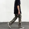 Men s Pants Streetwear Mens Hip Hop Camouflage Flare Fashionable Camo Cargo Male Slim Fit Trouser All match 230322