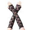 Summer Lace Sunscreen Arm Sleeves Women Gloves Sun Protection Arm Cover Fashion Breathable Cycling Driving Sleeve Lace Arm Cover