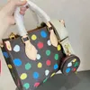 Shopping Bag Crossbody 2 Pcs Set Borse ONTHEGO Borse Tote Borsa Color Wave Point Flowers Totes Donna Borsa a tracolla larga