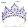 Wedding Hair Jewelry Big Baroque Crystal Tiaras Wedding Crown For Brides Women Hair Akcesoria Księżniczka konkurs