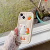 Silicone Phone case Cute cartoon buck Tooth Rabbit Suitable for iPhone 14 13 12 Pro max 11 14plus plus Anti-fall Cases