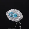 حلقات الكتلة Shipei 925 Sterling Silver Marquise Cut 9 18 Mm Aquamarine Citrine Pink Tapphire Gemstone Commice Women Gine Jewelry