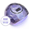 Nageldrogers 86W UV LED -lamp nageldroger voor nagelmanicure met 39 PCS LED's snel drogende nageldrogende lamp uitharding Licht voor alle gel Pools 230323