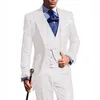 Ternos masculinos coloridos 3 peças Men traje fantasia homme noivo smoking para casamento fino conjunto masculino Blazer masculino masculino (colete de calças de jaqueta)