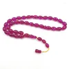 Strand Red Resin Tasbih 33 Minchações de oração Big Size Rosário Muçulário Bracelet Saudita Islâmica Islâmica PRIME