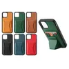 Custodia per telefono porta carte di lusso in pelle per iPhone 13 12 11 14 Pro Max XS XR X 8 7 Plus SE Cover antiurto