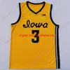 2022 Iowa Hawkeyes Basketball Jersey NCAA College Joe Toussaint Ryan Kriener Jack Nunge Tony Perkins Keegan Murray Kris Murray Josh Ogundele Caitlin Clark