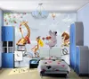 Papiers peints grand papier peint mural personnalisé dessin animé Animal ballon à air fond peinture murale matériau étanche