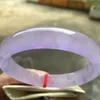 Bangle Skicka certifikat Betyg A Jadeite Myanmar Purple Jade Women Fine Jewelry Burma Certified Jades Stone Healing Bandles