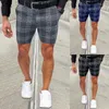 Mäns shorts Mens Sheer Male Summer Casual Slim Plaid tryckt blixtlås Semi Stocking Gift Before Christmas Slipers Kidsmen's Men'smen's