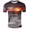 Hommes t-shirts 2023 hommes 3D T-shirt décontracté à manches courtes col rond mode Nature imprimé chemise t-shirts haute qualité marque T-shirt Hombre